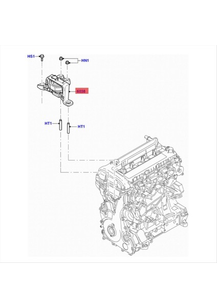 Trans Montaj Braketi 1250617 Ford C-Max Focus Mk2 1 8 2 0 Petrol Hydro 2003-2012 Conta Montajı Motor Montajları (Yurt Dışından)