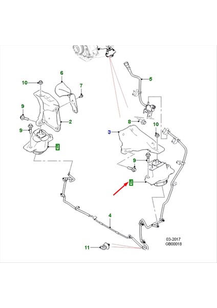 Motor Makinesi Ayak Tutkal Motor Montaj Braketi T4A2335 T4A33600 T4A31805 Jaguar F-Pace (X761) 2016 Için (Yurt Dışından) indirimleri