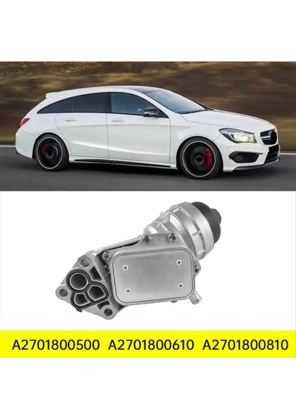 Mercedes-Benz A220 CLA250 GLA250 GLA35 A2701800610 2701800810 Için Yükseltilmiş Alumunim Motor Yağı Filtre Soğutucu A2701800500 (Yurt Dışından) fiyatları