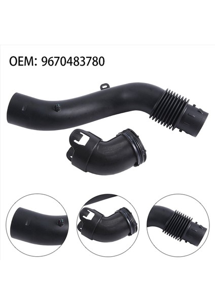 9670483780 Araba Hava Filtresi Hava Alım Borusu Bağlantı Peugeot 308 3008 408 508 Citroen C3 C4 C5 (Yurt Dışından)