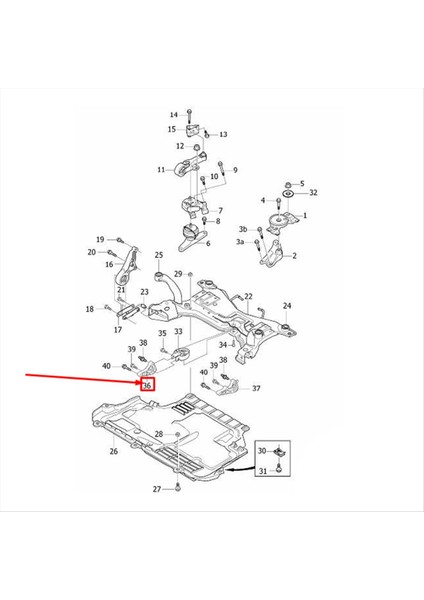 Araç Arka Alt Motor Montaj Braketi 31277076 Volvo S40 Iı Saloon V50 C70 Iı Convertible V40 C30 2006-2013 (Yurt Dışından) fiyatları