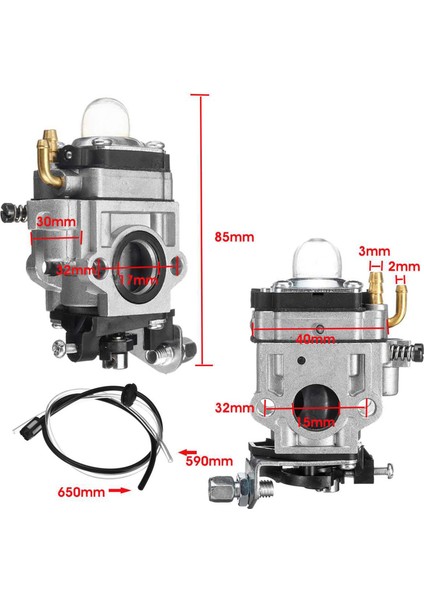 2x Motosiklet Karbonhidrat Karbüratör 15MM 2 Stroke 43CC 47CC 49CC 50CC 52CC Scooter Atv Kir Bisiklet Çim Biçme Makinesi (Yurt Dışından) indirimleri