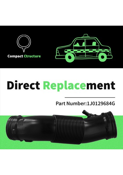 1J0129684G Araba 28CM Hava Kütle Ölçer Hortumu Volkswagen Golf Jetta 1999 2000 2001 (Yurt Dışından) indirimleri