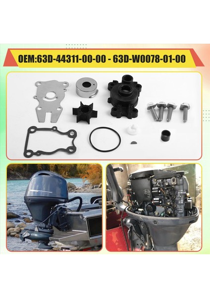 Su Pompası Pervane Onarım Kiti Yamaha 40 50 60 Hp Için 63D-44311-00-00 ve 63D-W0078-01-00 (Yurt Dışından) indirimleri