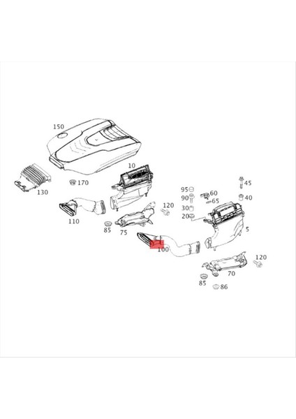 Sol Yan Motor Hava Emme Hortum Borusu A6420947797 Mercedes-Benz S-Serisi W222 X222 S350 2013-2014 Araba Hava Hattı Tüpü (Yurt Dışından) fırsatları