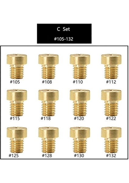 Mikuni VM22 VM24 VM26 125 150 Ana Jetler 105-132 Için 12PCS 5mm Karbüratör Jetleri (Yurt Dışından) fiyatları