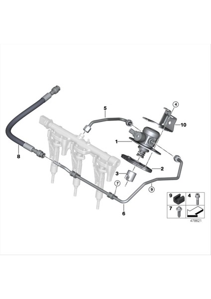 13538600440 Araç Yakıt Hortumu Yakıt Pompası Hortum Bmw F52 F45 Mini Cooper Jcw Clubman 2014-2023 1353-8600440 (Yurt Dışından) fırsatları