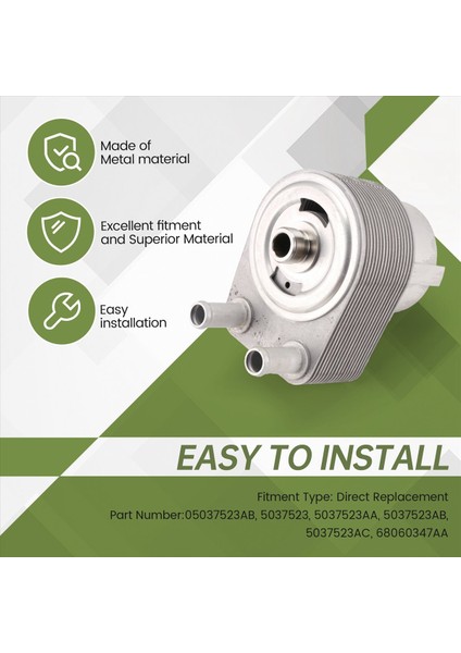 Dodge Charger Challenger Grand Cherokee Için Araba Motor Yağı Soğutucu 2009-2023 5037523AB (Yurt Dışından) indirimleri