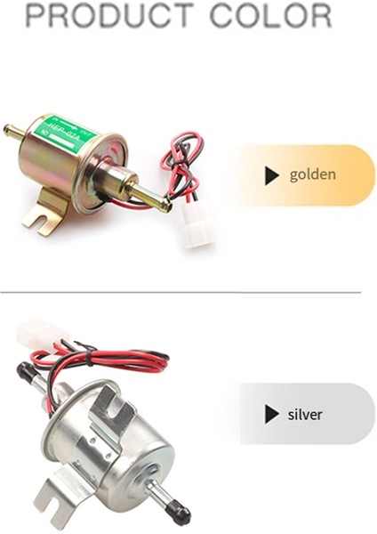 Evrensel 12V Düşük Basınçlı Gaz Dizel Pompası Gaz Dizel Motoru Için Satır Inişli Elektrikli Yakıt Pompası 2 5-4psi HEP-02A Altın (Yurt Dışından) fırsatları