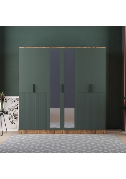 VENÜS 6 KAPAKLI EKO GARDIROP - MDF KAPAK