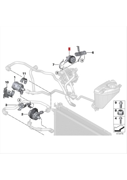 Bmw 1 2 3 4 5 Serisi F30 F31 Soğutma Sistemi Oto Parçaları Için Araba Yardımcı Su Pompası 64119147359 (Yurt Dışından) fırsatları