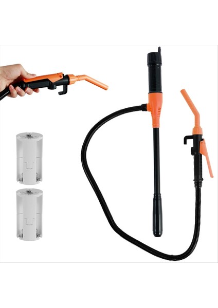 Sıvı Transfer Pompa Transfer Pompası Akış Kontrol Nozul ile 2 4 Galon Taşınabilir Verimli Yakıt Transfer Pompası Turuncu (Yurt Dışından)