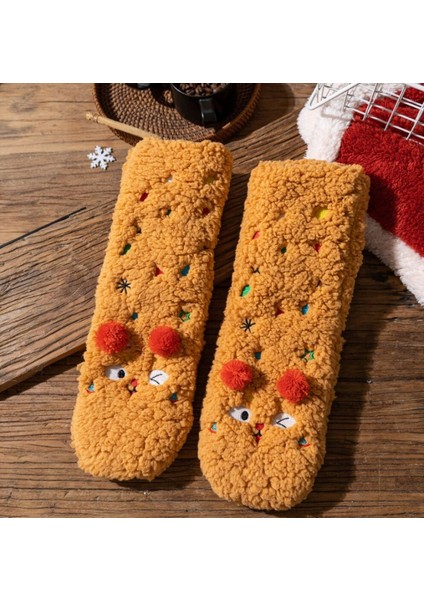 Karikatür Nakışlı Kadın Uyku Çorabı (Yurt Dışından)