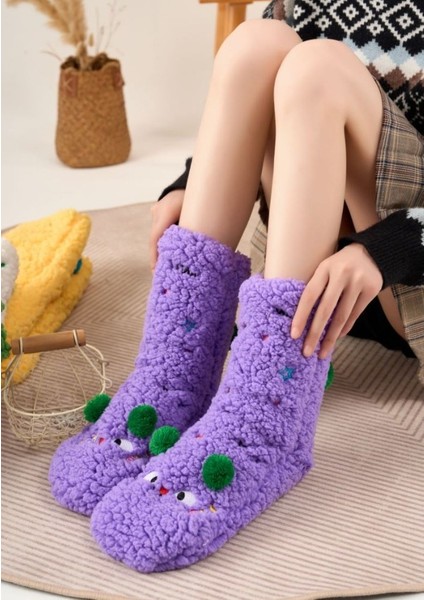 Karikatür Nakışlı Kadın Uyku Çorabı (Yurt Dışından) fırsatları