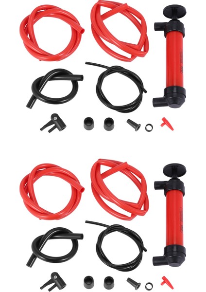 2x Çok Amaçlı Sifonlu Sifon Transfer Pompası Kiti Dip Çubuğu Tüpü Sıvı Yakıt Ekstraktör Emme Aracı (Yurt Dışından)