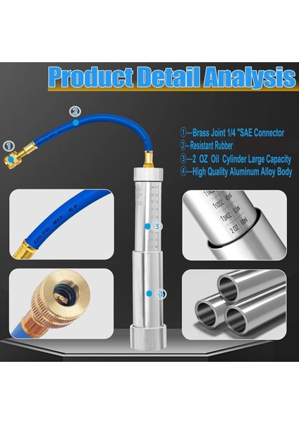 Ac Yağı Boya Enjektör Geri Akışı R134A ve R1234YF Düşük Yan Hızlı Bağlayıcı ile Kiti Önleyin R410A Mini Split Adaptör (Yurt Dışından) modelleri