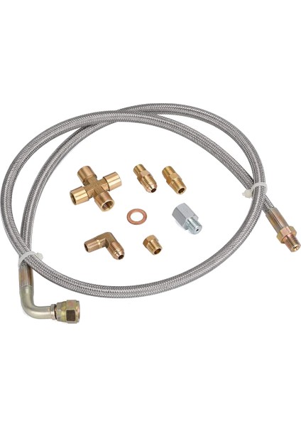 Evrensel Turbo Yağ Geter Hattı Yağ Geri Dönüş Yağı Tahliye Çizgisi Kiti 1/8 Npt 4AN T3 T4 T3/t4 T04E T70 T66 T67 GT35 GT45 (Yurt Dışından)