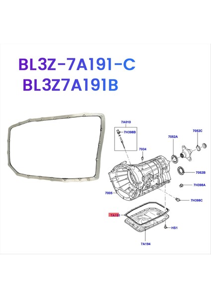 Ford F-150 F250 F-350 Mustang Explorer Expedition Için Otomatik Şanzıman Tavan Conta BL3Z-7A191-C Lincoln BL3Z7A191B (Yurt Dışından) fiyatları