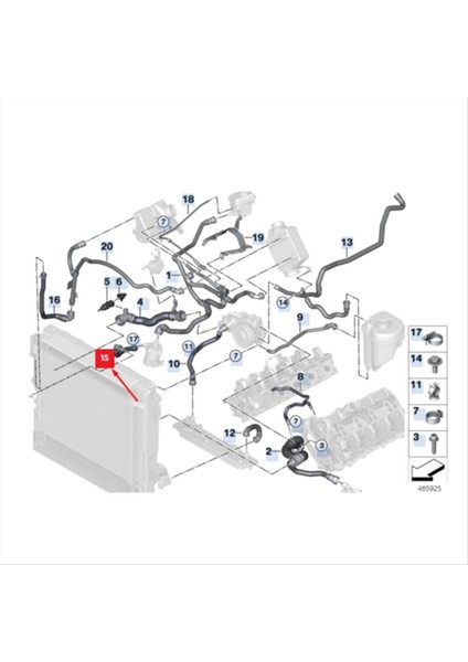 17127589632 Radyatör Su Hortumu Soğutucu Hortumu Bmw X5 X6 E39 E38 (Yurt Dışından) indirimleri