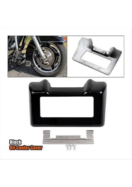 Harley Touring ve Trike Flht Flhr Fltr Flhx Için Parlak Siyah Yağ Soğutucu Kapağı 2011-2016 (Yurt Dışından) indirimleri