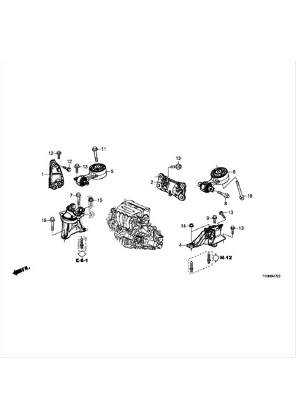 50820-TR7-A01 Otomobil Motor Montaj Motor Braketi Honda Civic Acura Ilx 2 4l 2012-2015 50820TR7A01 (Yurt Dışından) fiyatları