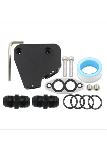 Gm Ls Ls1 Ls2 Ls3 Ls6 Ls7 Ls9 2005-2019 Corvettes C5 C6 C7 Alüminyum Adaptör Bloğu Için Motor Yağı Soğutucu Adaptör Kiti (Yurt Dışından)