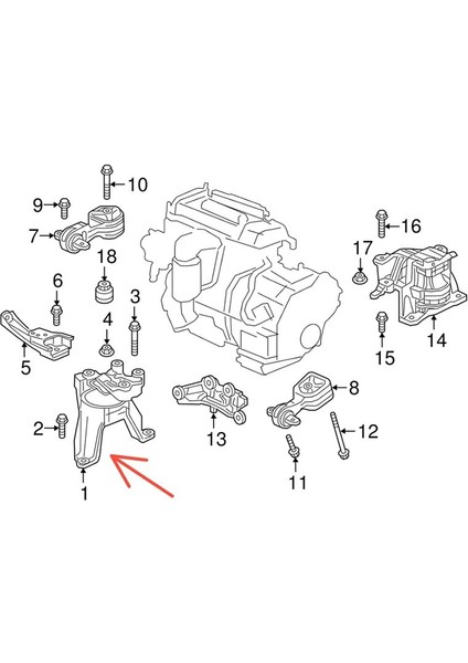 Honda Cr-V 2019-2017 L4-2 4l Cvt Için Ön Motor Motor Montajı 50820-TLA-A01 (Yurt Dışından) fırsatları
