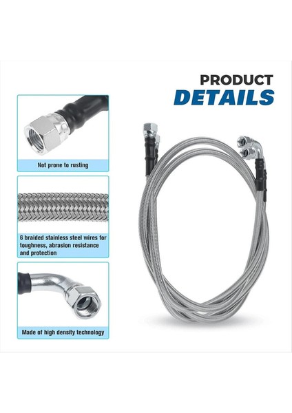 2pcs 52IN Uzunluğunda Yağ Borusu Ss Şanzıman Soğutucu Hortum Hatları Kiti TH350 700R4 TH400 Chevy Ford Gm Gmc Buick Cadillac (Yurt Dışından) indirimleri