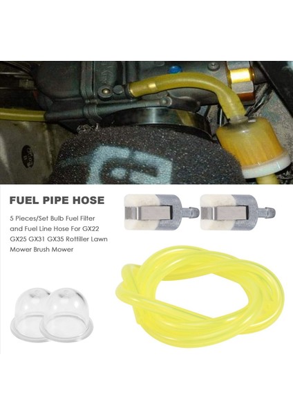 Honda GX22 GX25 GX31 GX35 Rottiller Çim Biçme Makinesi Fırçası Biçme Makinesi Için 5 Adet/set Ampul Yakıt Filtresi ve Yakıt Hattı Hortumu (Yurt Dışından) indirimleri