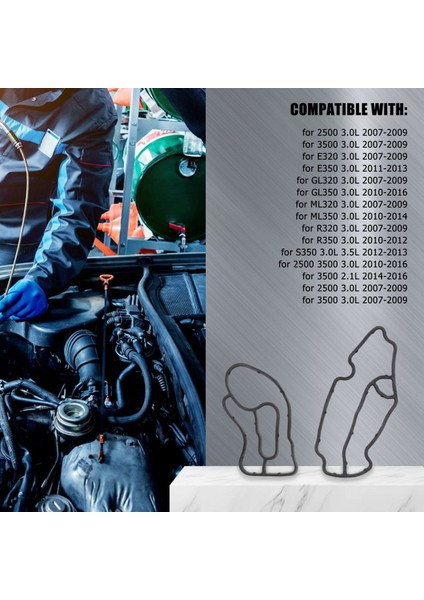 2pcs Siyah Kauçuk Yağ Filtresi Gövde Conta Mercedes Benz ML320 ML350 R320 Dodge Sprinter 6421840080 6421801410 (Yurt Dışından) fırsatları