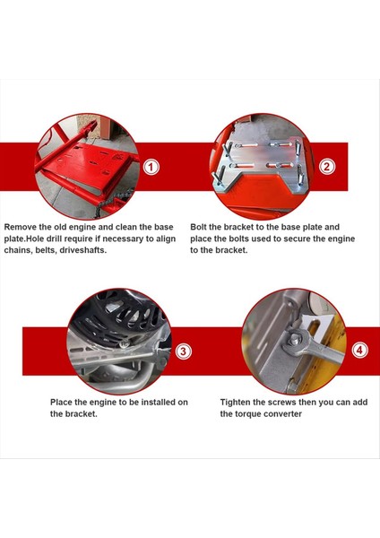 Motor Motor Montaj Ayarlanabilir Adaptör Plakası Mini Bike Go Kart 79CC 97CC 100CC Küçük 4 Strok Motor Için (Yurt Dışından) fiyatları