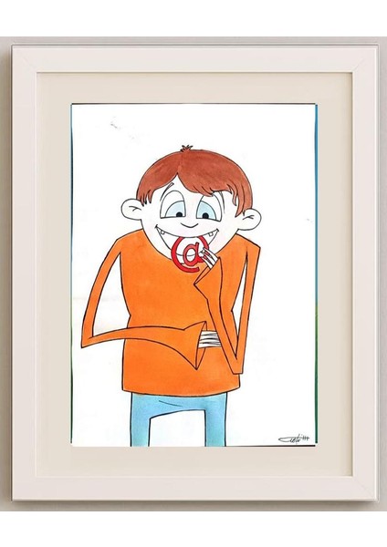 Hamed Nabahat 29X21CM Orijinal Karikatür Tablo fırsatları