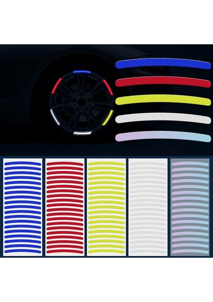 100 Adet Yansıtıcı Araba Jant Çıkartmaları, Gece Güvenlik Uyarı Şeridi, Çıkartmaları Bant Araba, Motosiklet (Yurt Dışından) fiyatları