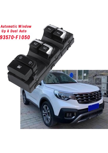 Kia Sportage 2015-2018 Çift Otomatik Cam Kaldırma Düğmesi Için Sol Ön Elektrikli Cam Ana Anahtar Grubu 93570-F1050 (Yurt Dışından) fırsatları