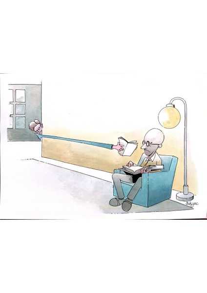 Milan Bukovac 29X21CM Orijinal Karikatür Tablo modelleri