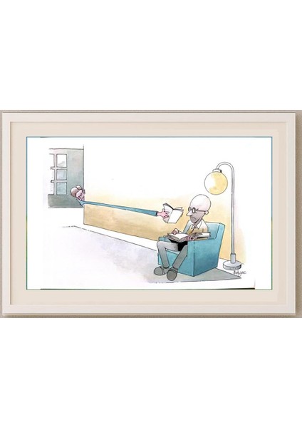 Milan Bukovac 29X21CM Orijinal Karikatür Tablo fırsatları