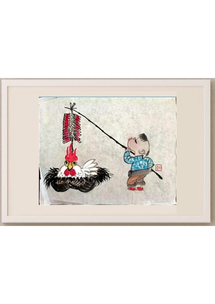 Wang Cheng 29X21CM Orijinal Karikatür Tablo fırsatları