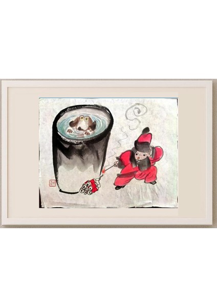 Wang Cheng 29X21CM Orijinal Karikatür Tablo fırsatları