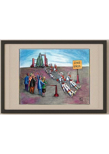 Tempesta Tastas 29X21CM Orijinal Karikatür Tablo