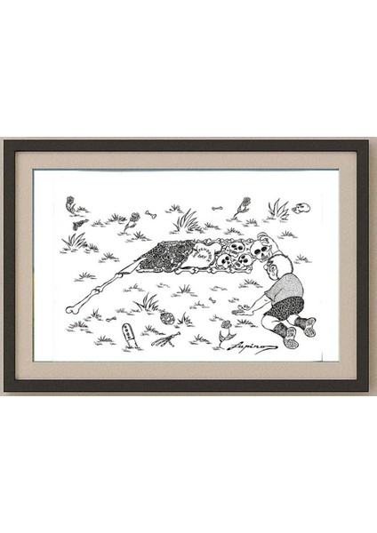 Lupu Marian 29X21CM Orijinal Karikatür Tablo