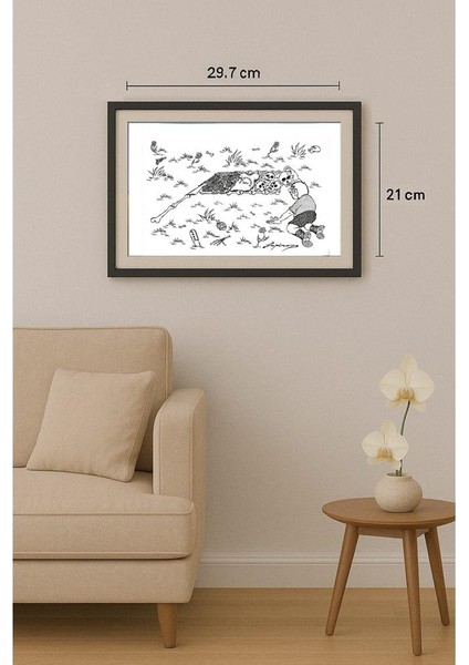 Lupu Marian 29X21CM Orijinal Karikatür Tablo fiyatları