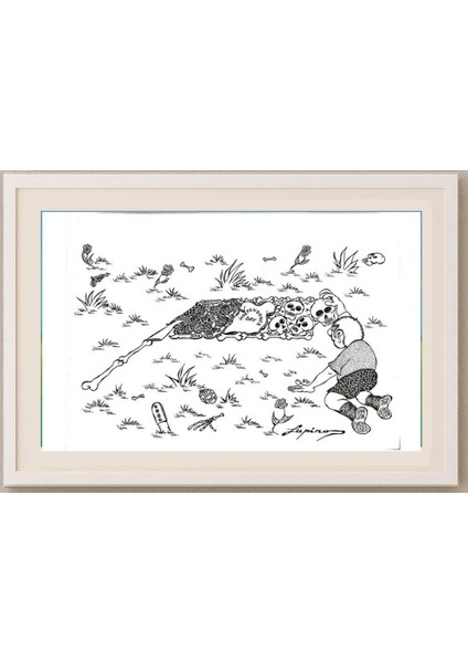 Lupu Marian 29X21CM Orijinal Karikatür Tablo fırsatları