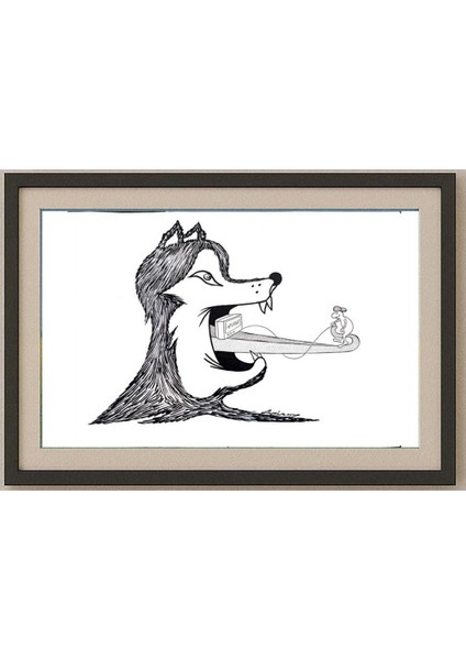 Lupu Marian 29X21CM Orijinal Karikatür Tablo