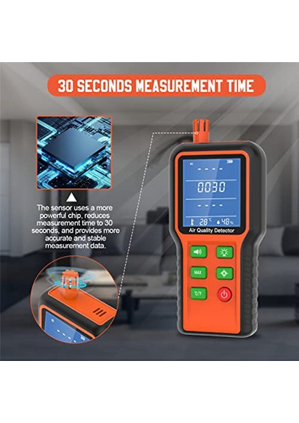 Hava Kalitesi Monitörü Iç Mekan 5 Arada Hava Kalitesi Test Cihazı, House Co2 Için Hava Kalitesi Ölçer Test Kiti, Tvoc, Hcho, Nem (Yurt Dışından) fiyatları