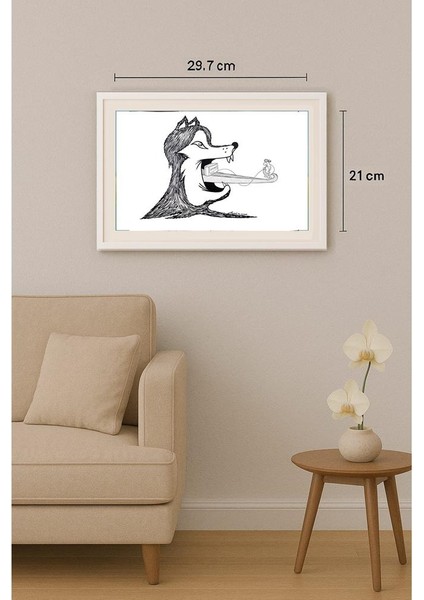 Lupu Marian 29X21CM Orijinal Karikatür Tablo indirimleri