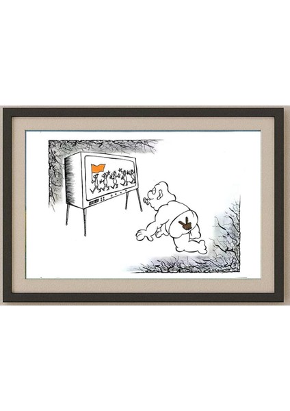 Lupu Marian 29X21CM Orijinal Karikatür Tablo