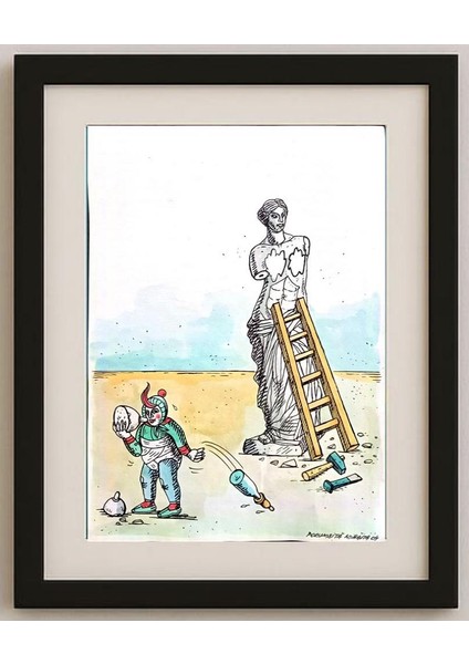 Mihaita Porumbita 29X21CM Orijinal Karikatür Tablo