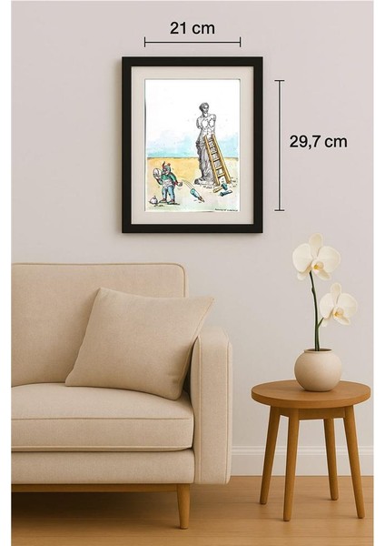 Mihaita Porumbita 29X21CM Orijinal Karikatür Tablo fiyatları