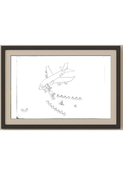 Lupu Marian 29X21CM Orijinal Karikatür Tablo