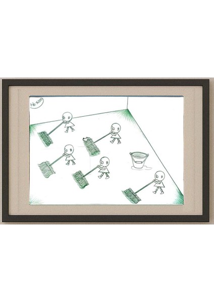 Lupu Marian 29X21CM Orijinal Karikatür Tablo